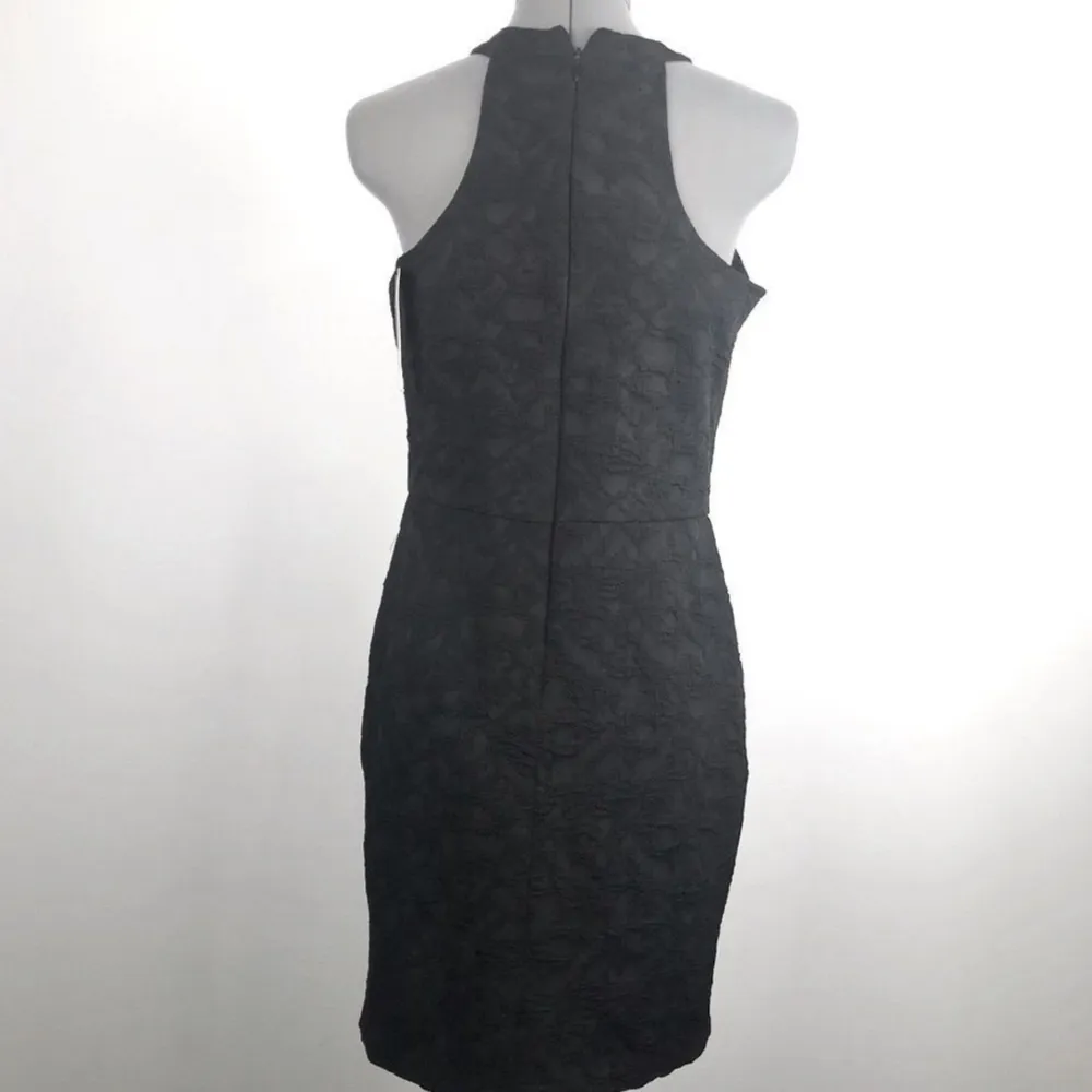 KARDASHIAN Kollection Black Quilted Sleeveless Halter Dress Size L - Image 3
