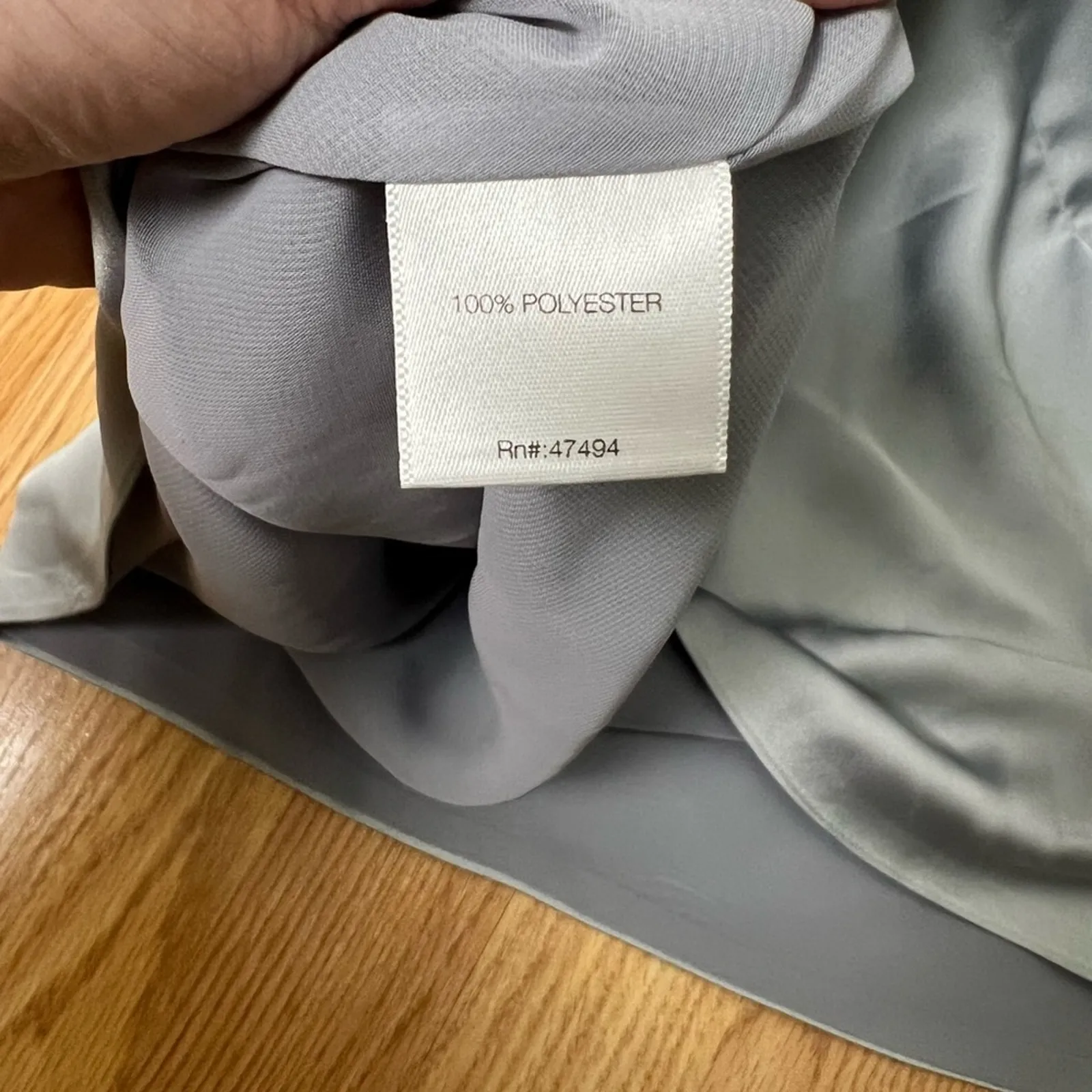 Norma Kamali Womens Silver Cowl Neck Sleeveless Low Back Cross Back Bias Gown L - Image 11