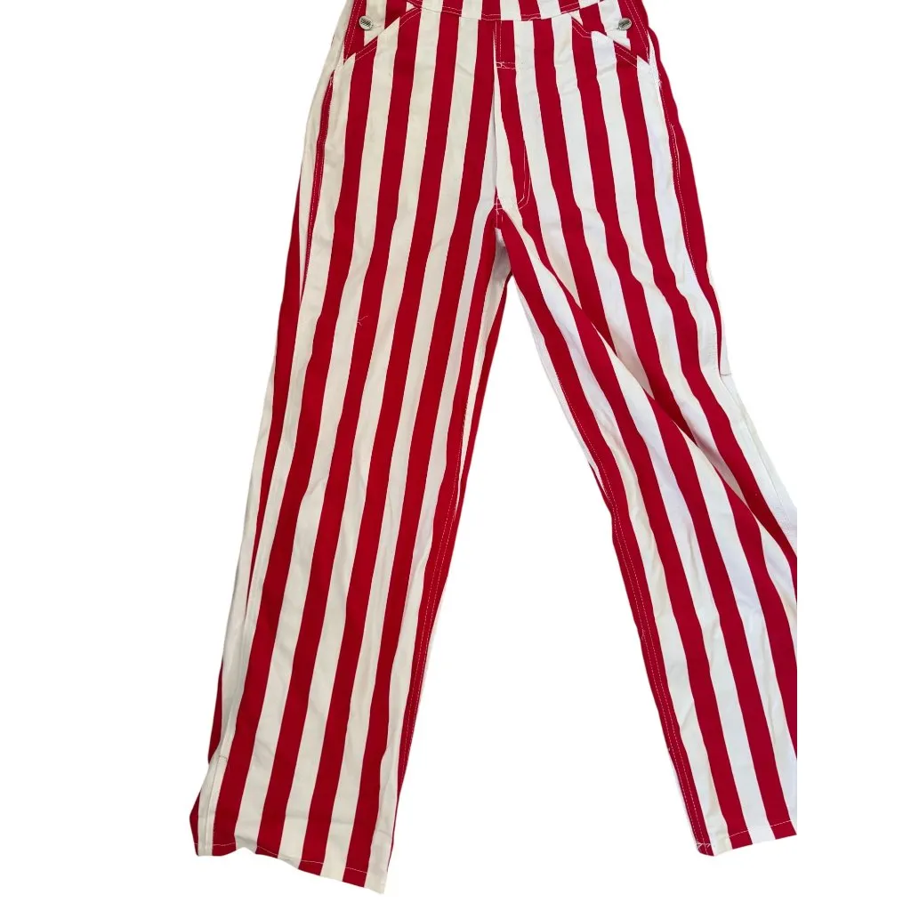 GAME BIBS Women's Alabama Crimson Tide Striped Roll Tide Overalls Size XS - Image 4