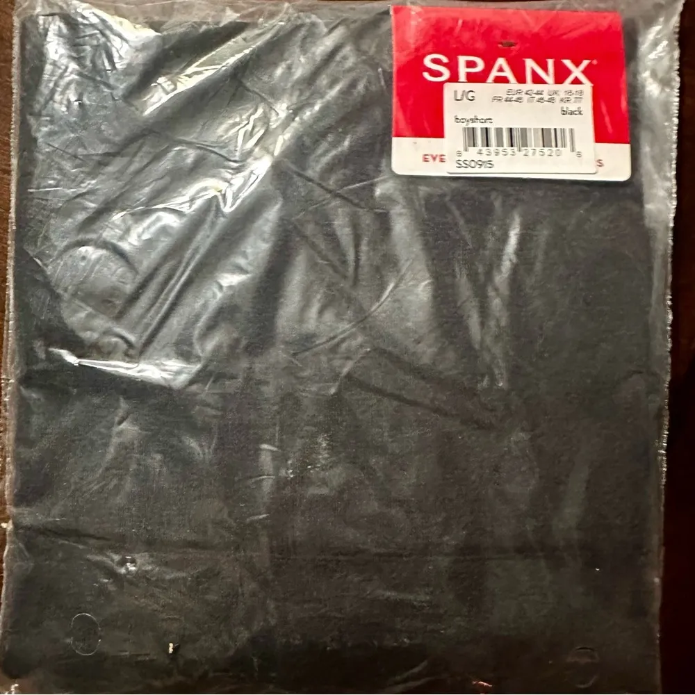 NWT SPANXWomen's Everyday Shaping Panties Boyshort Black SS0915 Size L - Image 3