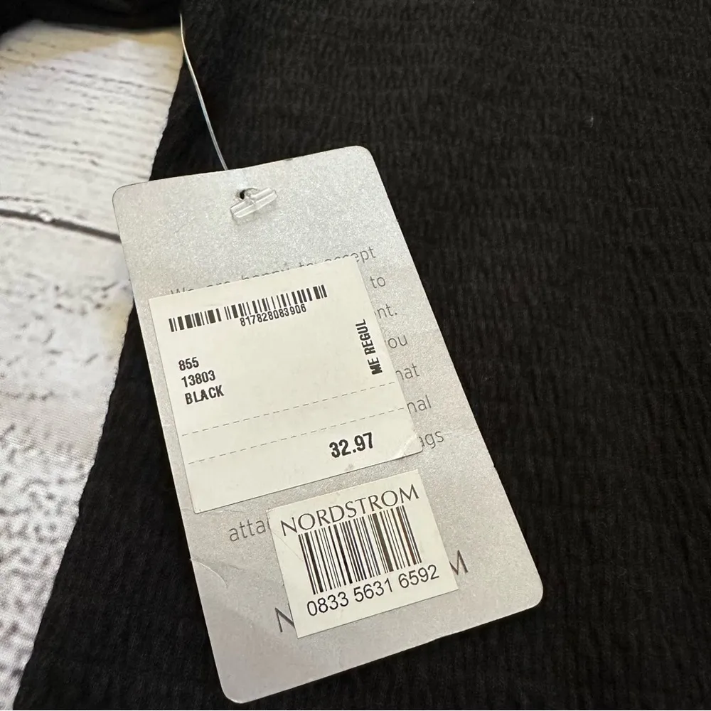 Velvet Torch black dropped waist smocked top size medium NEW - Image 11