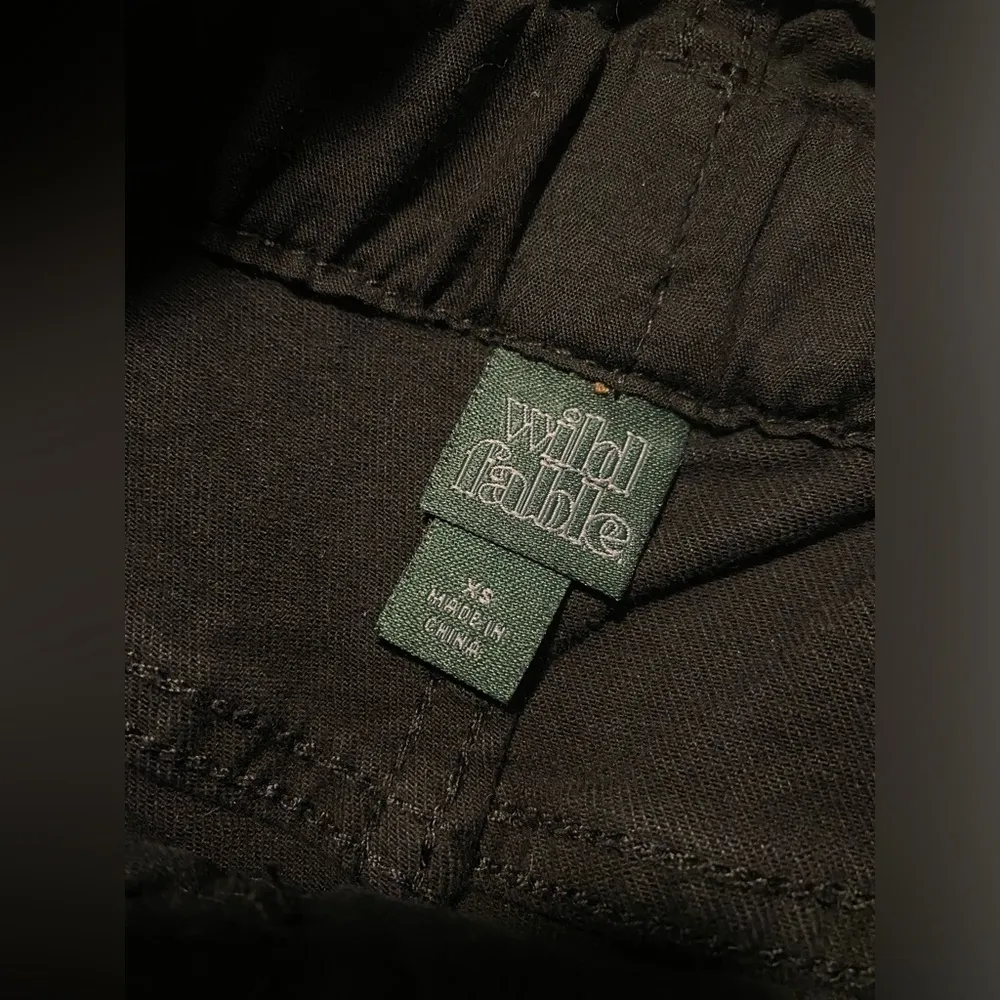 Target  Black Stretchy Denim Elastic Waistband Paper Bag Shorts - XS - Image 7