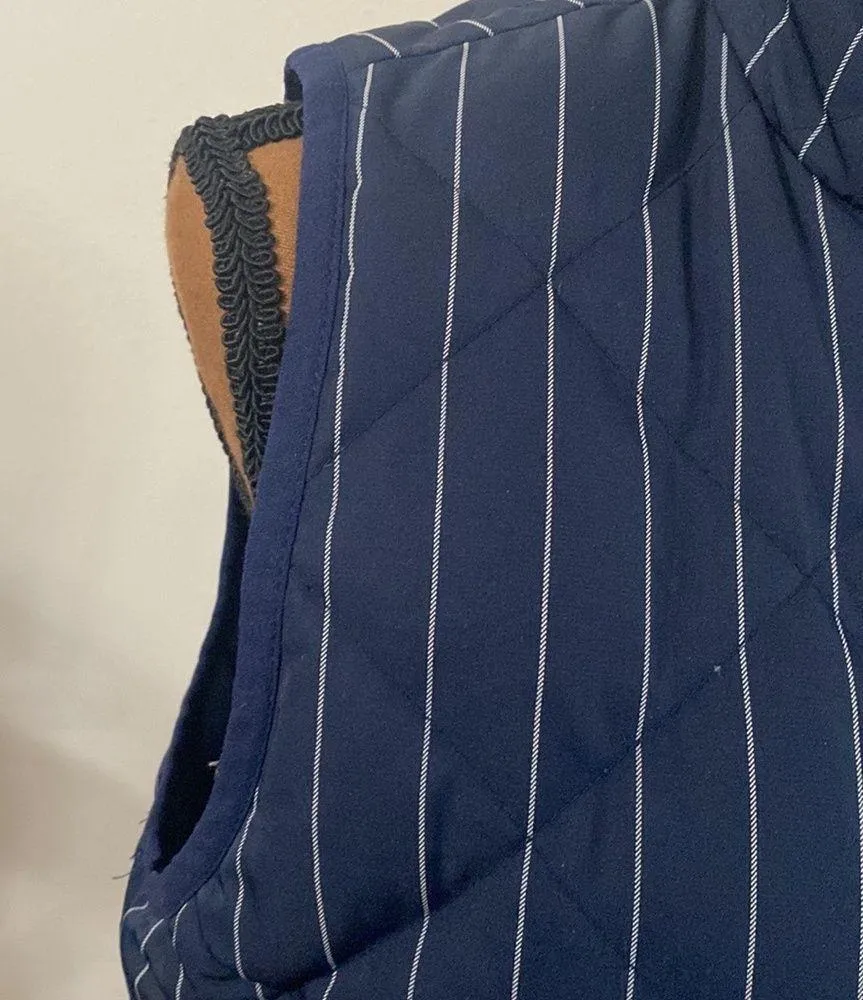 J Crew Excursion down feather fill quilted puffer pinstripe utility vest size S - Image 10