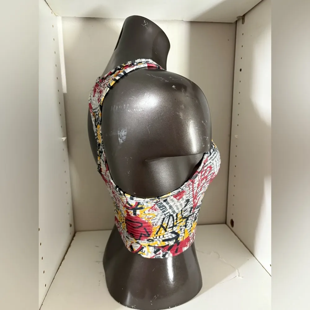 Graffiti sports bra, multi-color, woman’s size med - Image 8