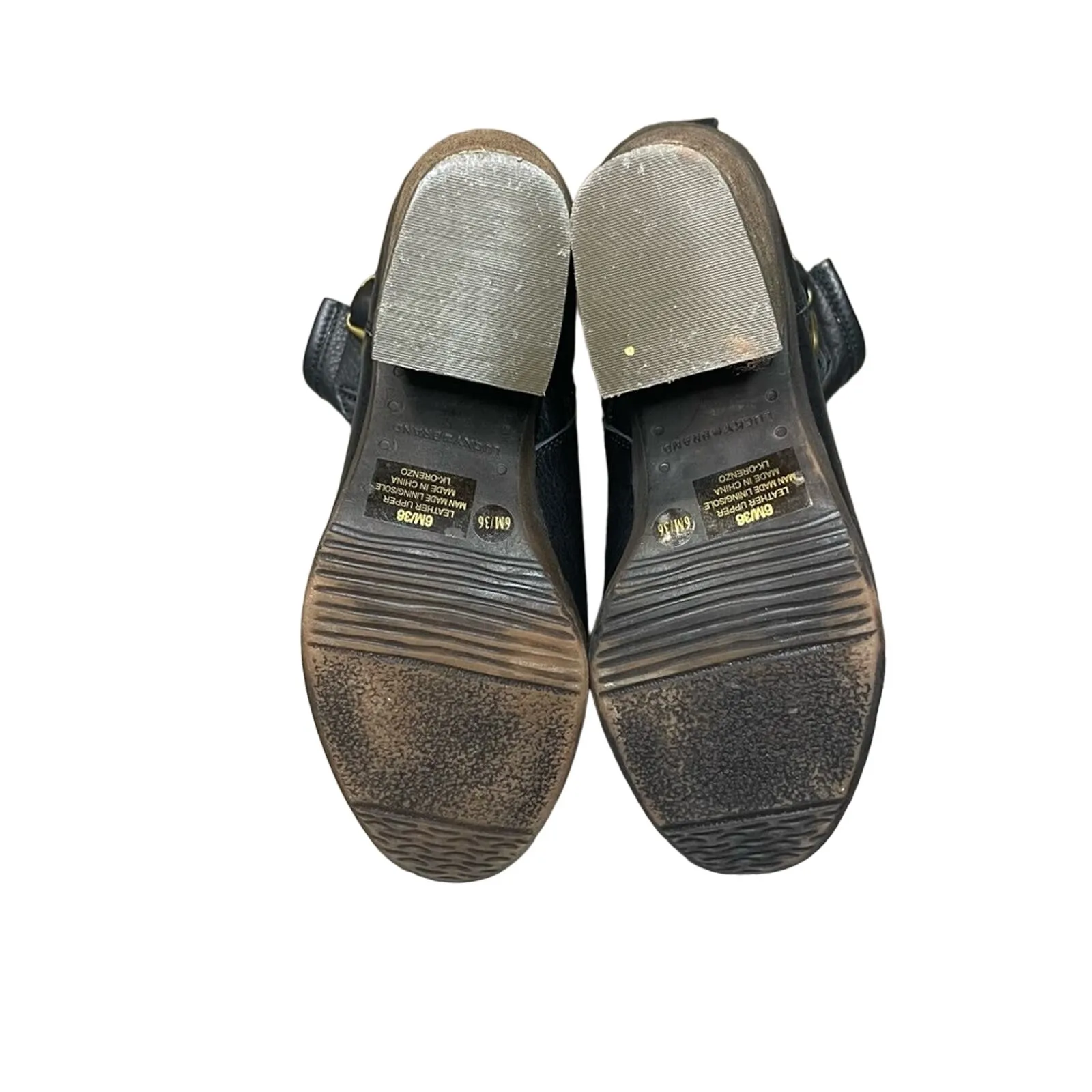 Lucky Brand Orenzo Ankle Moto Boots Black Leather Women's Size 6 - Image 9