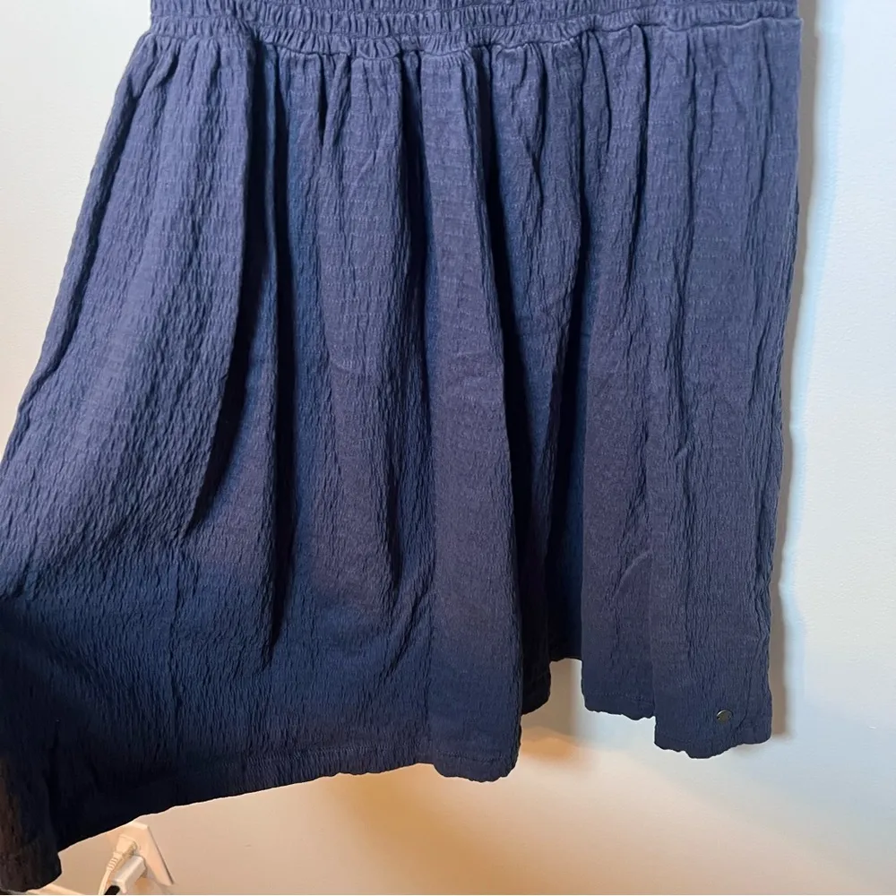 Roxy Off The Shoulder Smocked Mini Dress Size M Navy Blue‎ Cottagecore NEW! - Image 4