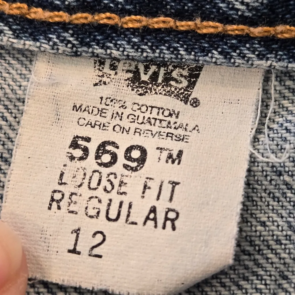 Vintage Levi’s 569 women’s Jeans size 12 loose fit regular medium orange tab - Image 2
