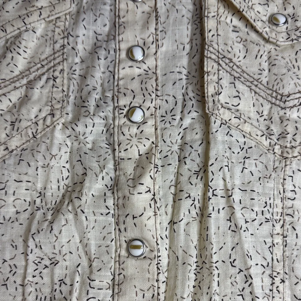 Rock 47 by Wrangler Cream Pearl Snap Button - Image 5