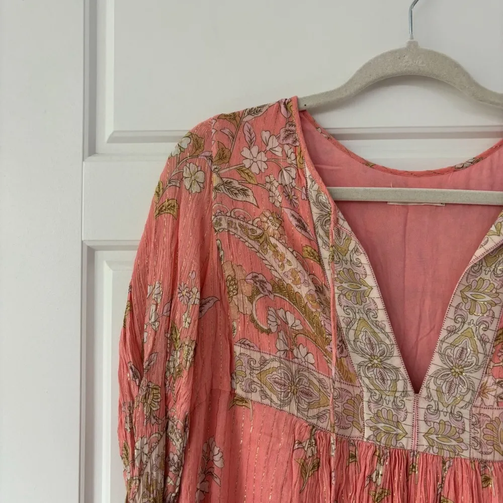 Spell & The Gypsy Hendrix Peasant Dress Pink - Image 10