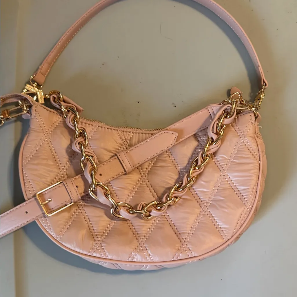 Anne Klein  Pink Quilted Shoulder Bag with detachable strap new - Image 11