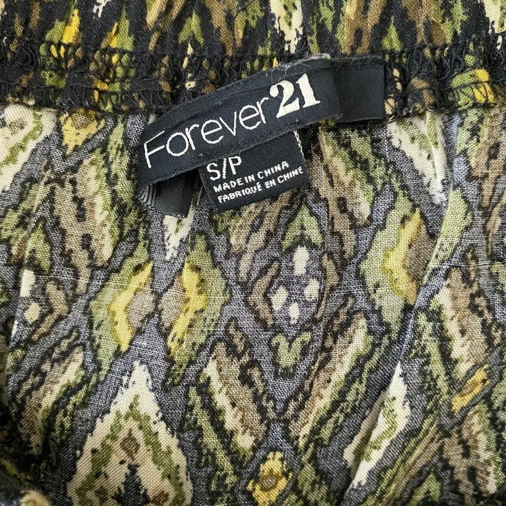 Forever 21‎ sz S greeb Y2K tube top jumpsuit - Image 10