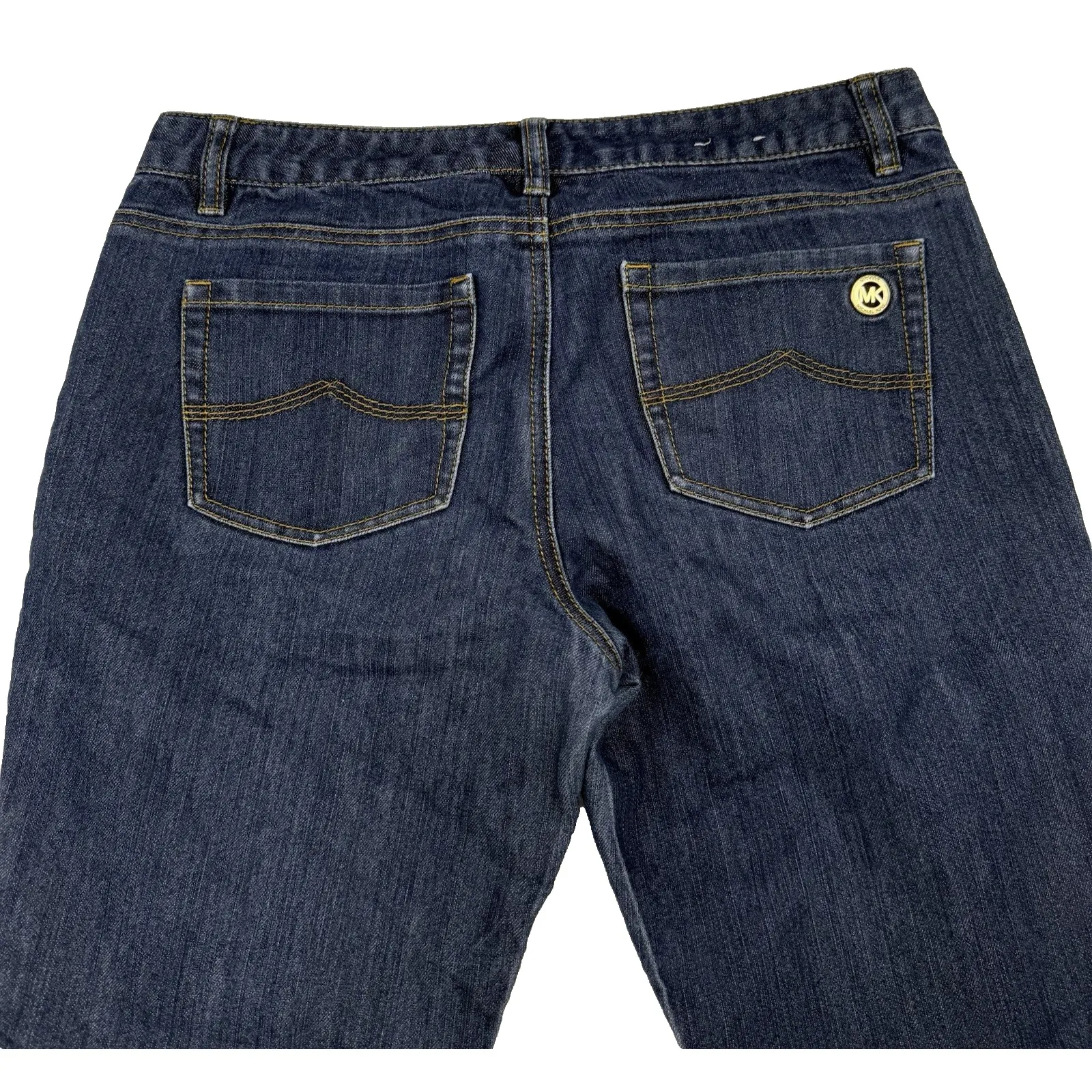 MK Michael Kors Jeans Women's Size 8 Mid Rise Ankle Crop Stretch Dark Wash Blue - Image 4