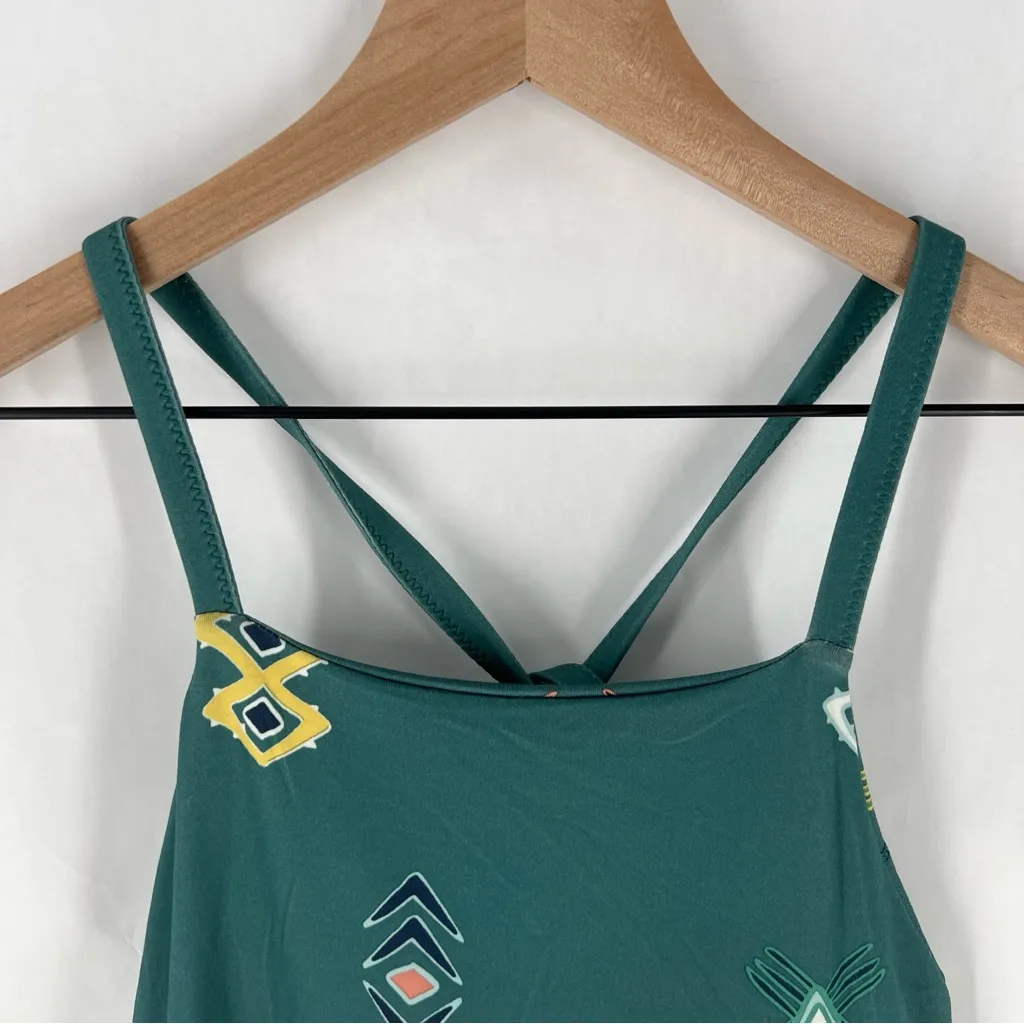 Patagonia Sliding Rock Dress Soft Stretch Printed Cowl Open Back‎ Shelf Bra L - Image 4