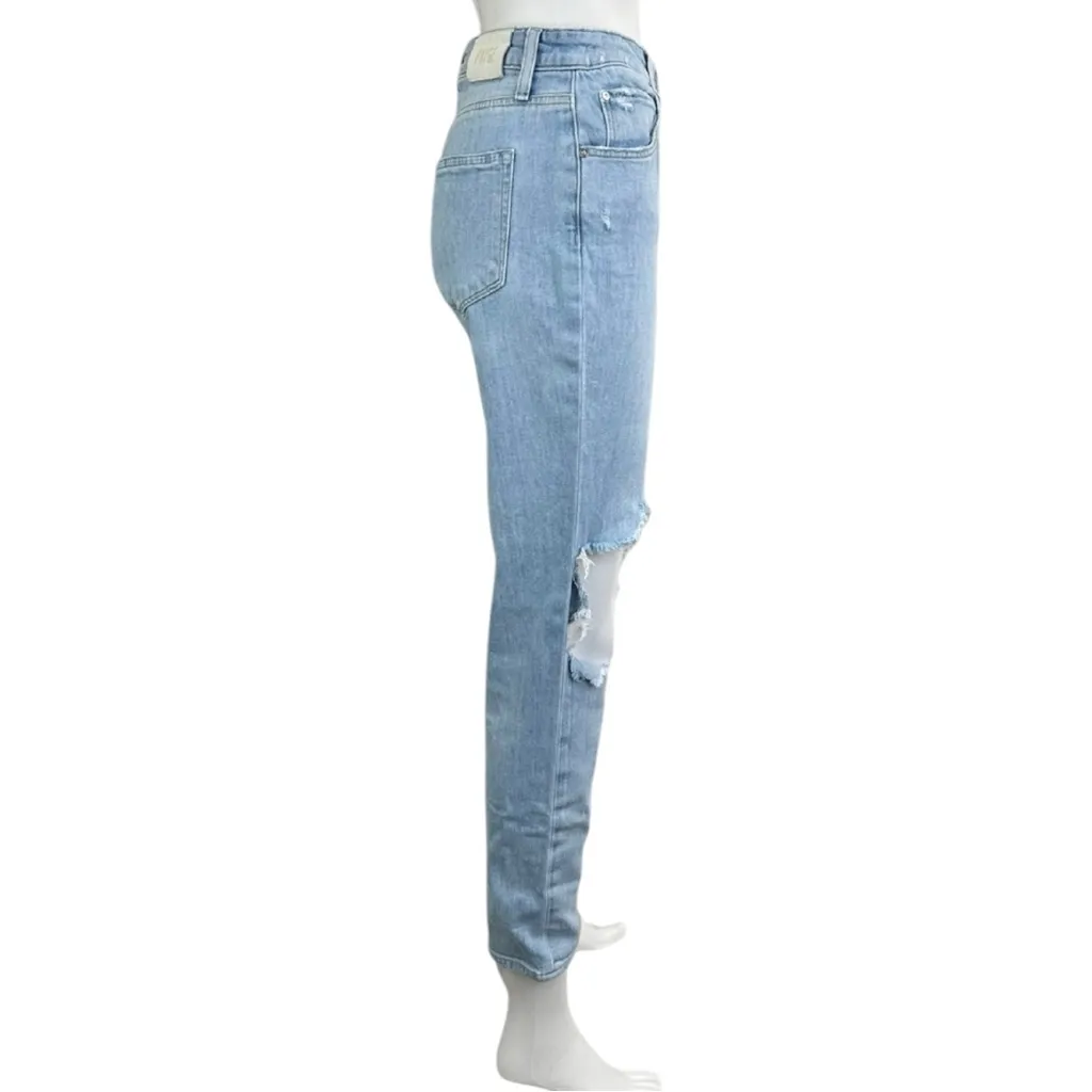 PAIGE Blue Distressed Sarah Slim Leg Jeans Size 27 - Image 2