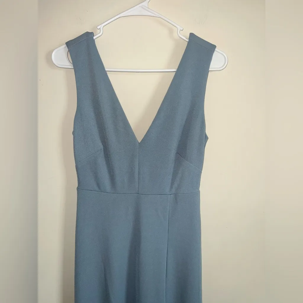 birdy grey shamin dress crepe dusty blue size 3/4 bridesmaid summer maxi - Image 7