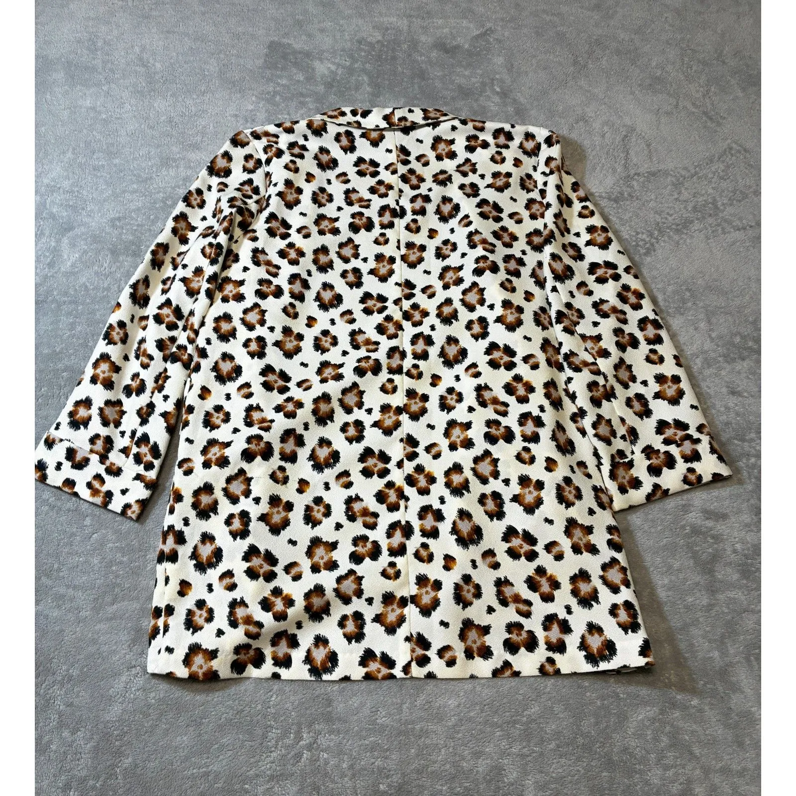 Lush Leopard Print Blazer Women’s XL – Lightweight Open Front Jacket - Image 5