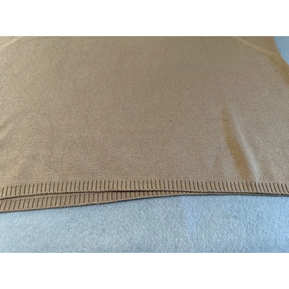 Louben Tan Ribbed Tank Top/Turtleneck lightweight material size L Size L - Image 5