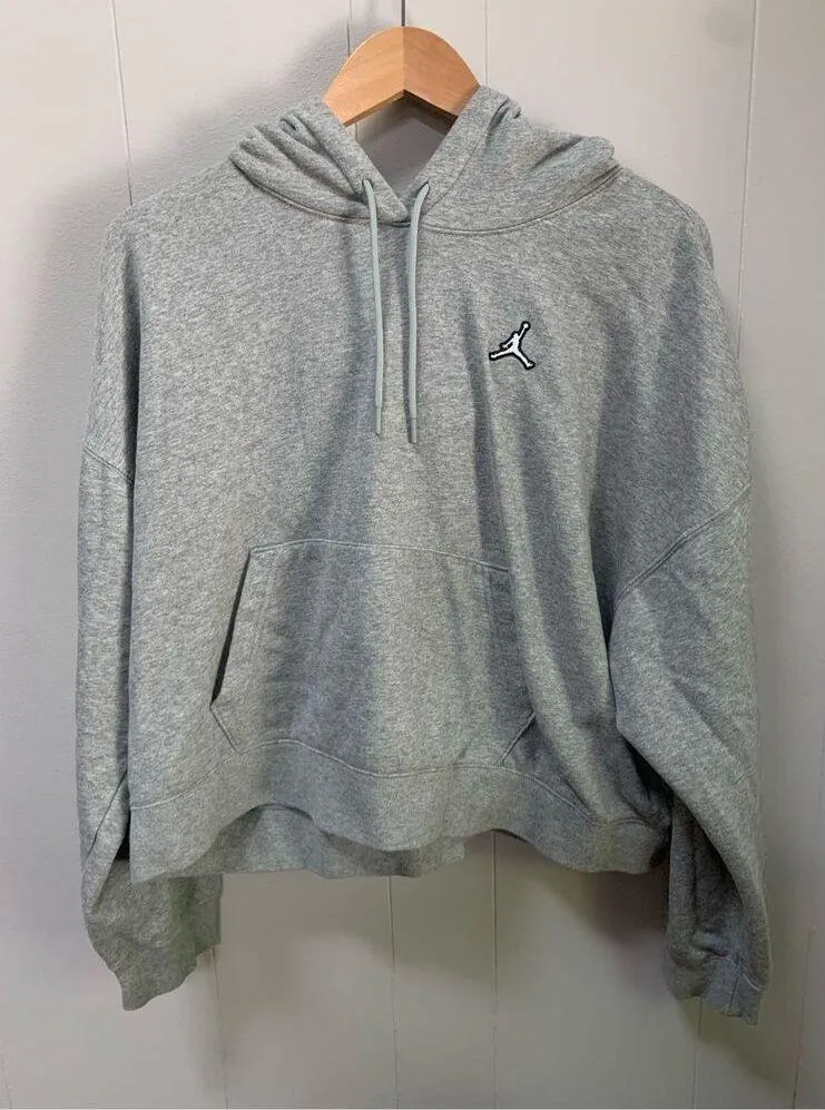 Nike Air  Essentials Fleece Hoodie in Grey Women’s XL - Image 3