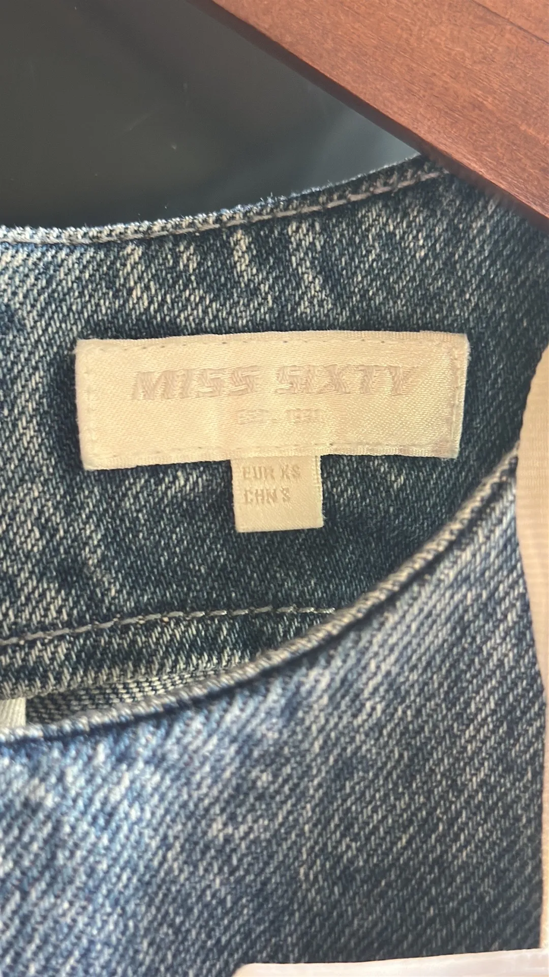 NEW Miss Sixty – Rochie Asymmetrical Denim Dress - Image 3