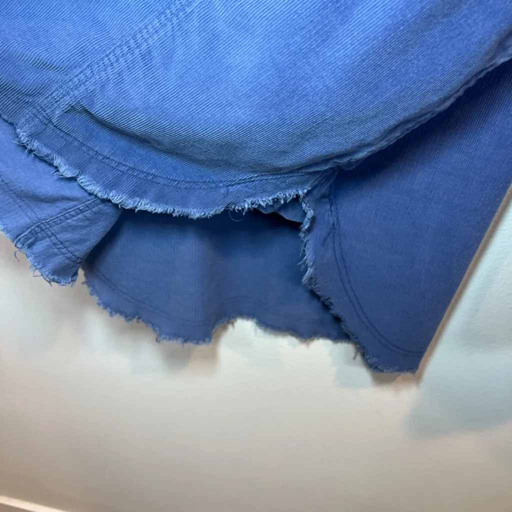 Offline By Aerie Corduroy Half Zip Shacket Shirt Sapphire Blue Pockets Womens XL - Image 9