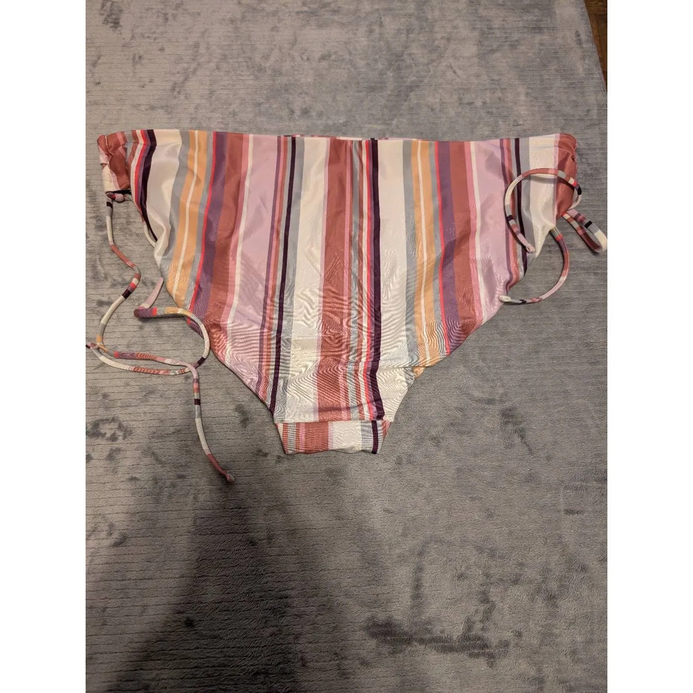 💚 ALYNED TOGETHER Women's Classic Lace Up Bikini The Shana Pink Stripes 2x 4 Size XXL - Image 4