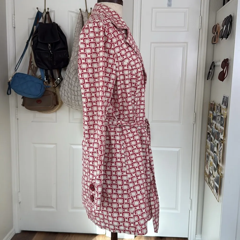 Sanoma y2k funky print trench coat Red Size M - Image 5