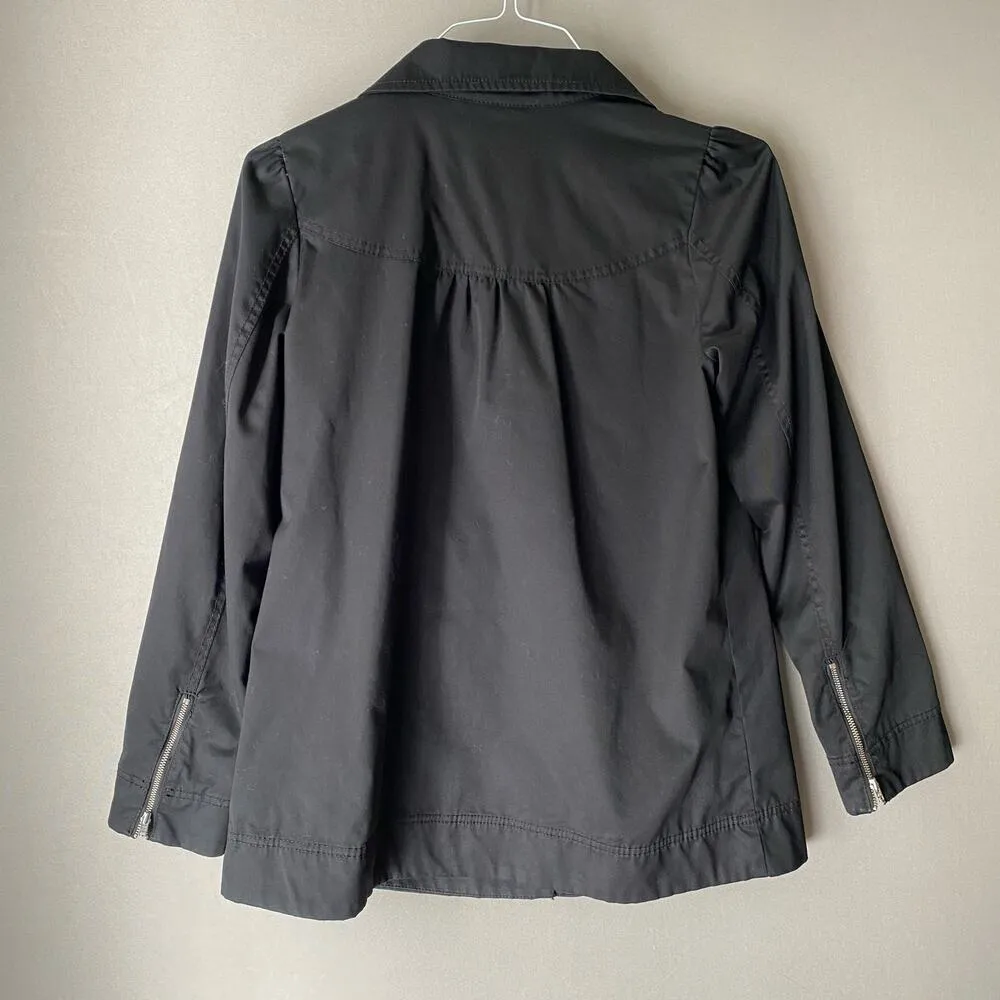 H&M sz 4 black zip cotton‎ winter coat - Image 6