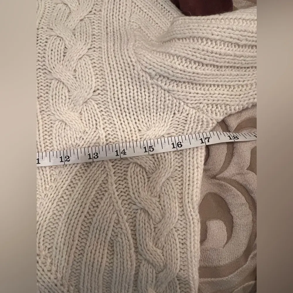 💥REDUCED💥Moon River Women's Long Sleeve Cable Sweater Dress, cream  small NWOT - Image 6