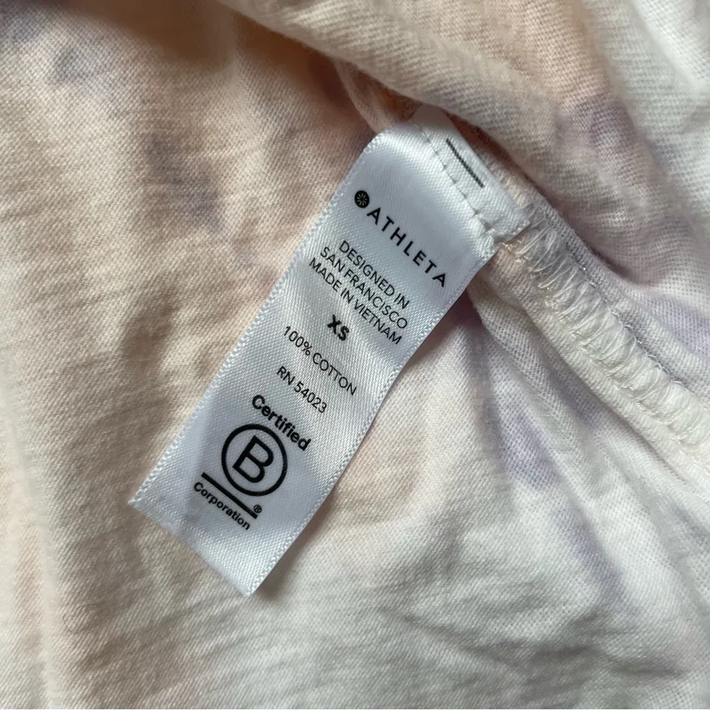 Pastel Tie Dye Lightweight Cotton Casual T-Shirt XS - Image 3