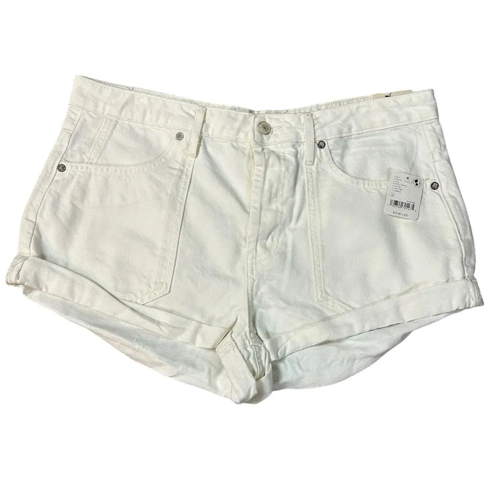 Free People Beginner’s Luck Slouch Shorts in Optic White Size 31 NWT NEW - Image 9