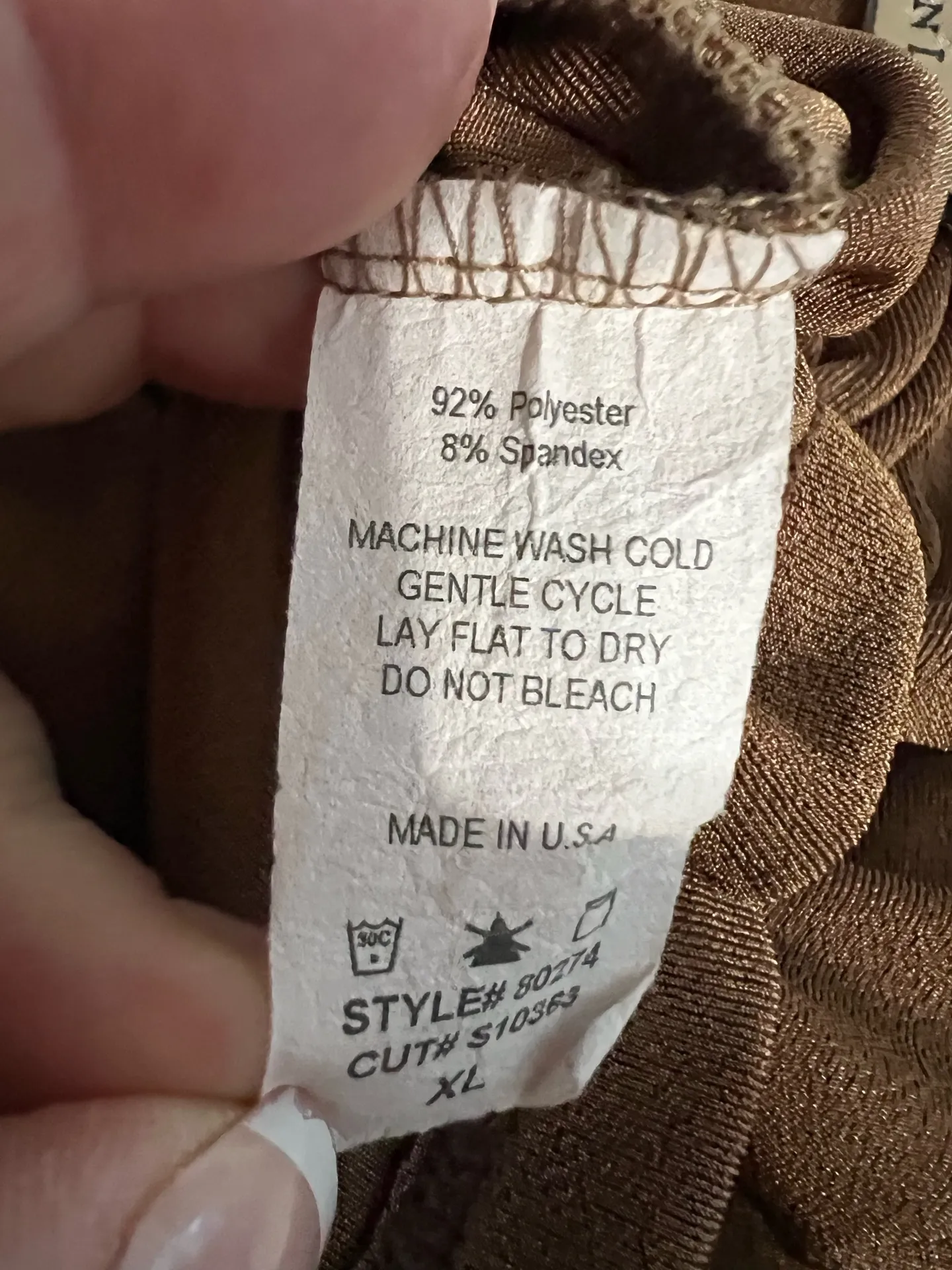 Susan Lawrence Brown Sleeveless Cowl Neck Top - Image 5