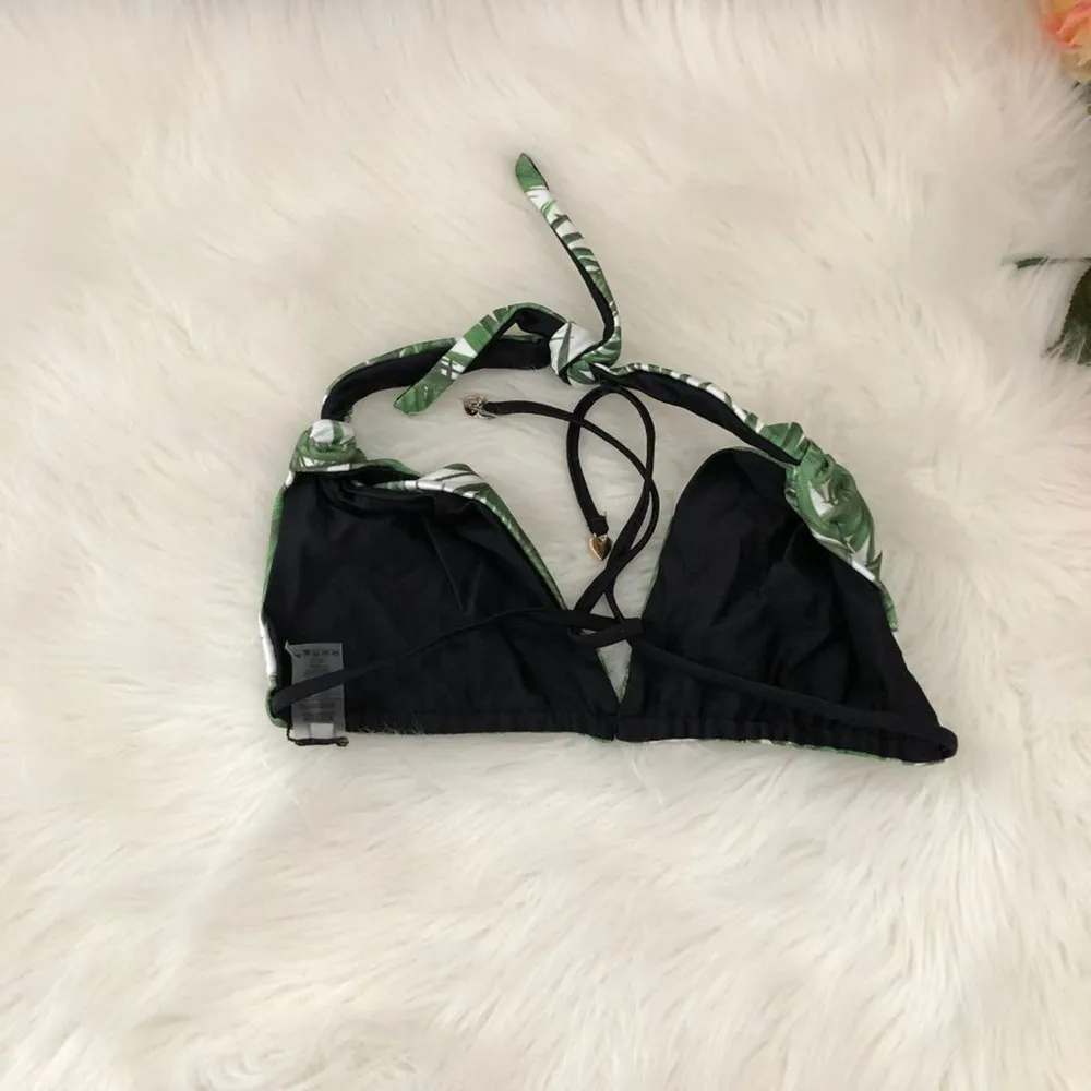 WILDFOX Palm Leaf Halter String Bikini Top NWOT - Image 2