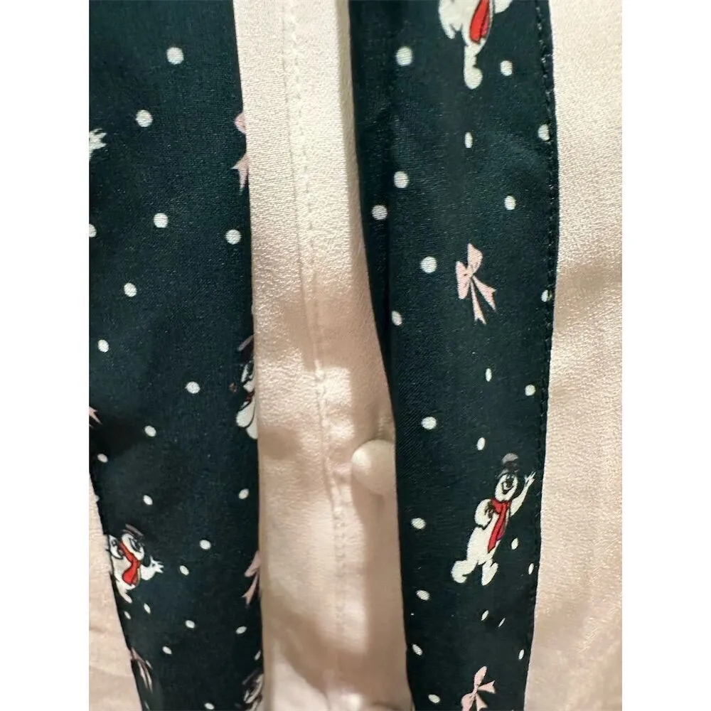 Frosty the Snowman Unique Vintage White Long Sleeve Top w/ Skinny Tie Scarf 1X - Image 2