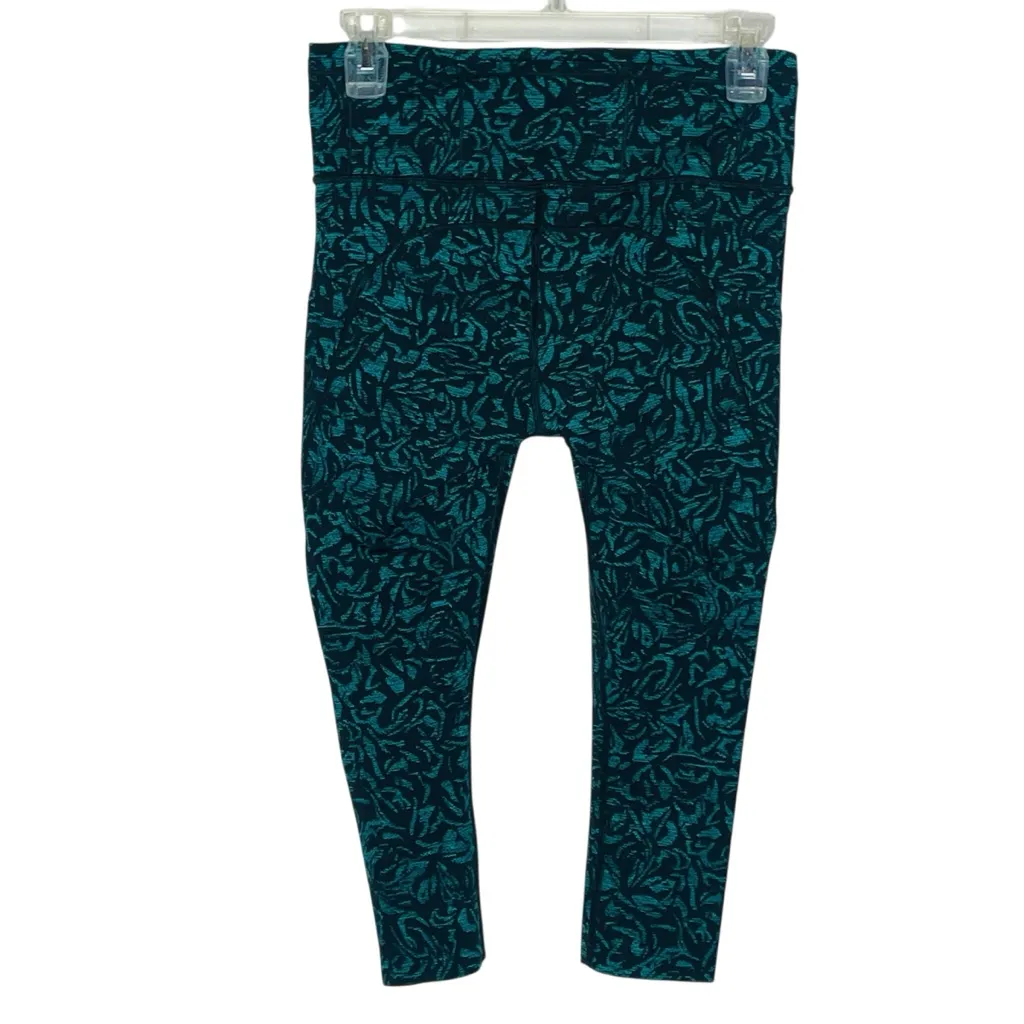 Lululemon Fast & Free High Rise Crop Thrive Viridian Green Black *CROPPED* - Image 9