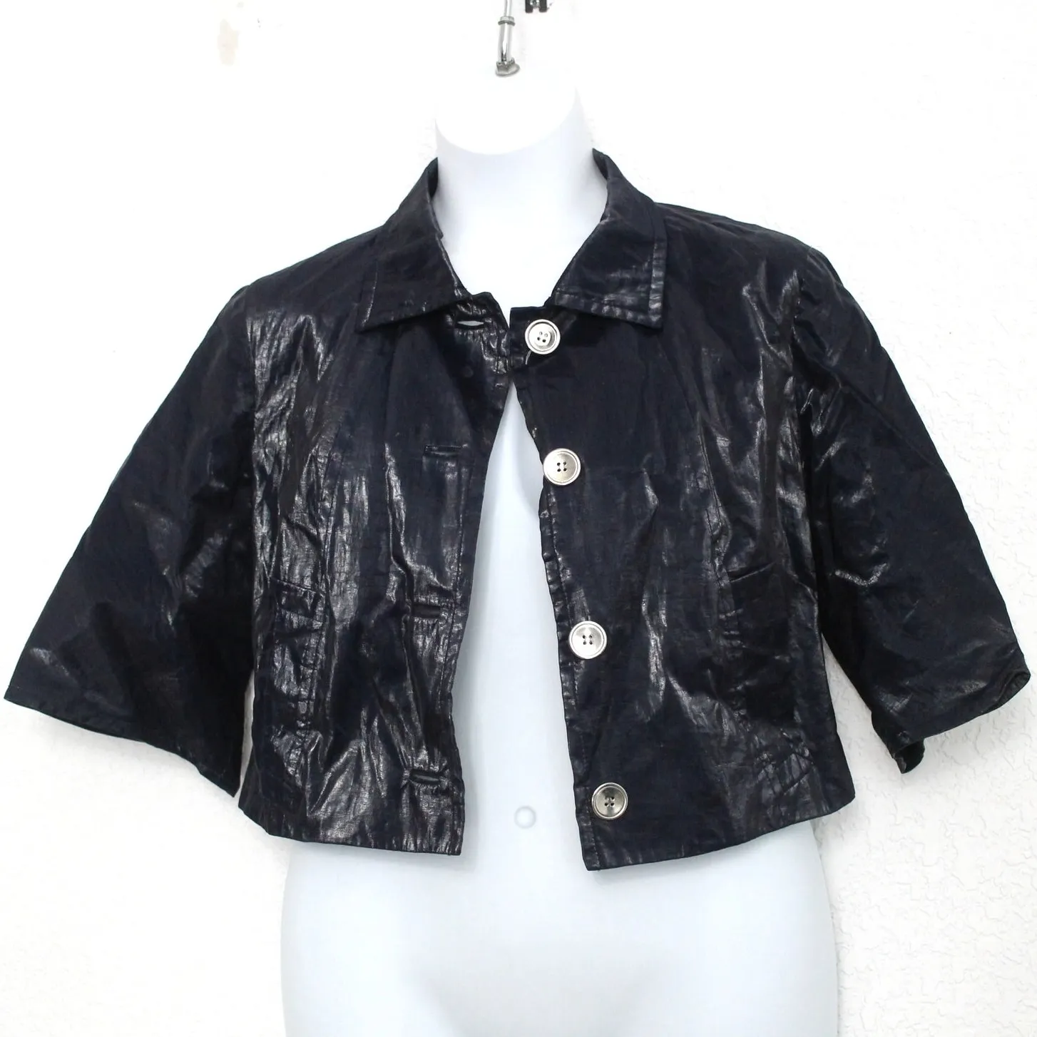 Vintage Carlisle Metallic Jacket Size 14 Button - Image 2