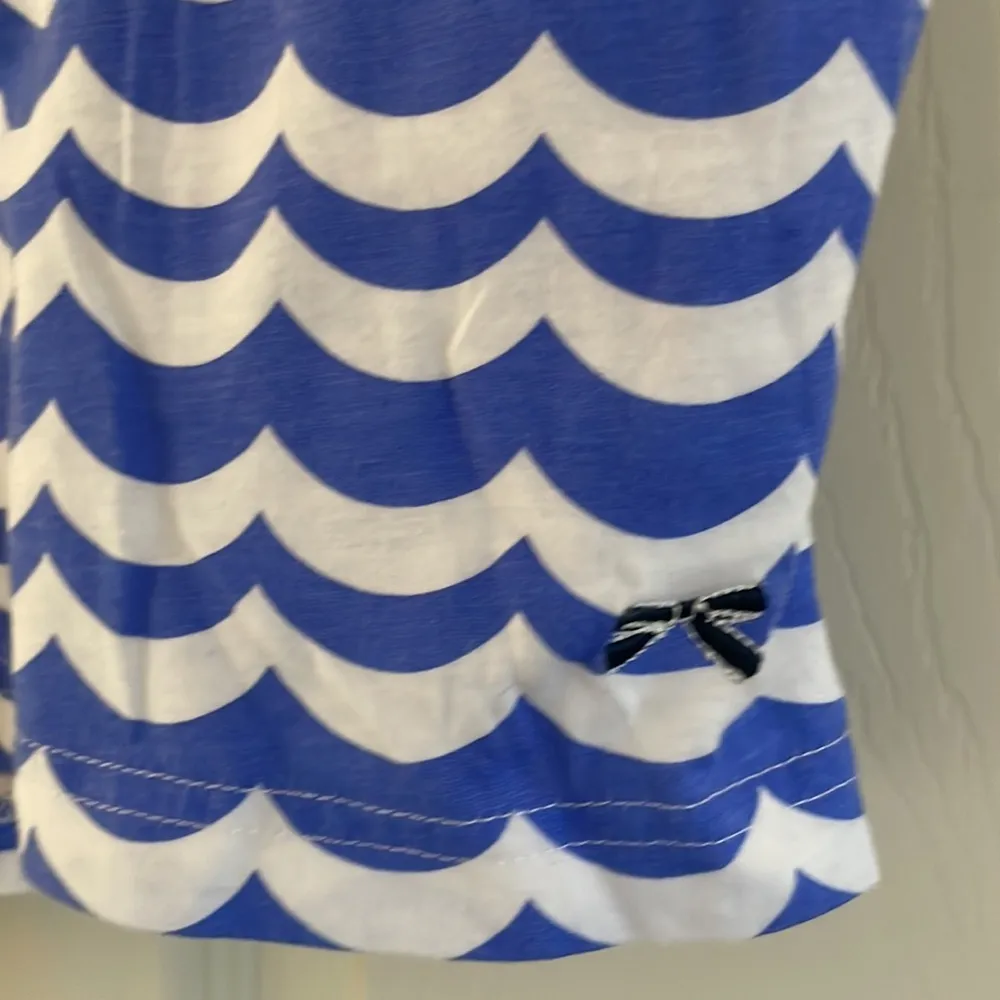 Nautical blue and white striped Romper Size 6 - Image 2