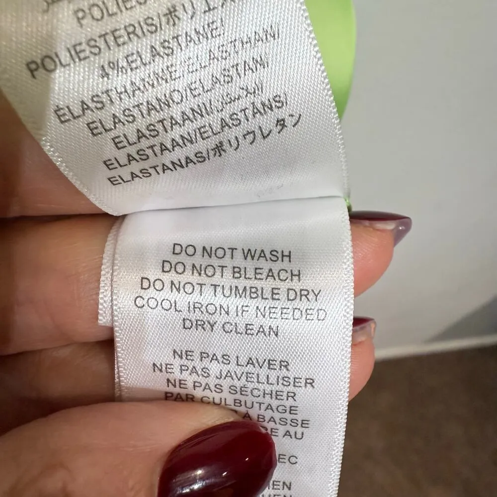 Aidan by Aidan Mattox Lime Green Tie Front Bodice Maxi Gown Sz 6 NWT - Image 7