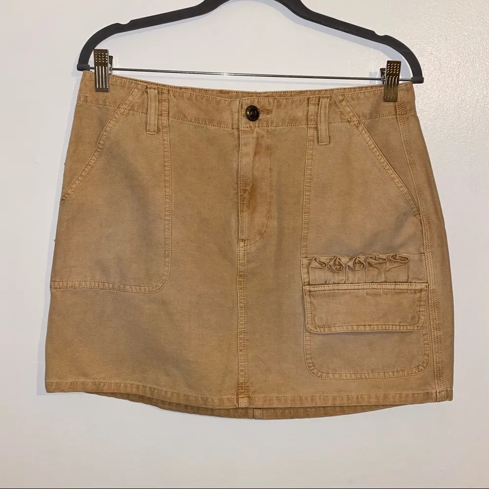 Faded Bronze Cargo-Pocket Miniskirt Women size 30 NEW - Image 7