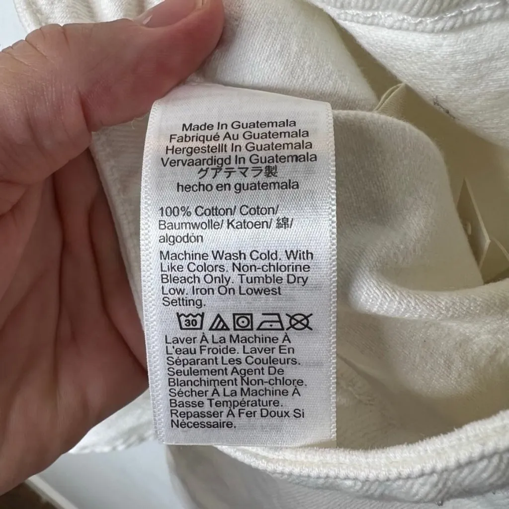 Madewell $70 Denim High Waist Straight Mini Skirt White Size 25 NF953 - Image 3