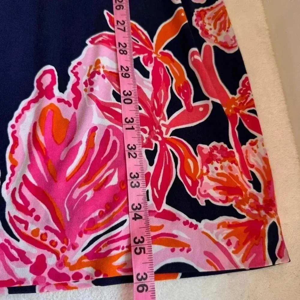 Lilly Pulitzer Floral Lucia Halter Dress in‎ Bright Navy Women Size S - Image 13