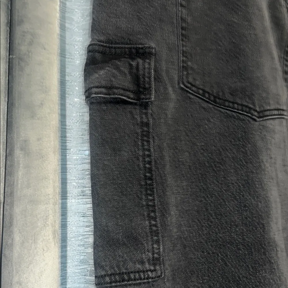 NWT Ava & Viv Black Slim High-Rise Midi Denim Skirt Size 20 - Image 7