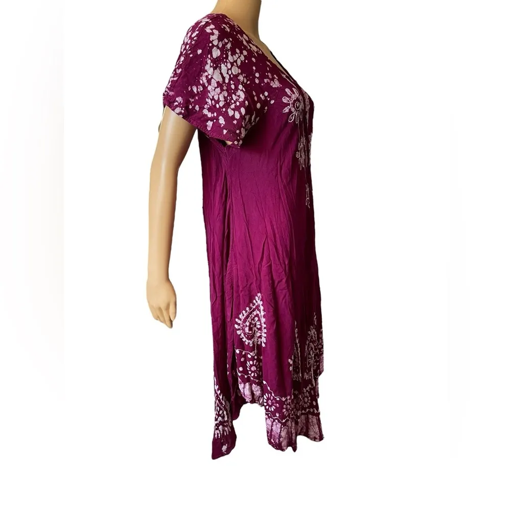 Ashely Taylor Vintage Hippie Boho Indie Earthy Eclectic Tie Dye Floral Dress Size undefined - Image 2