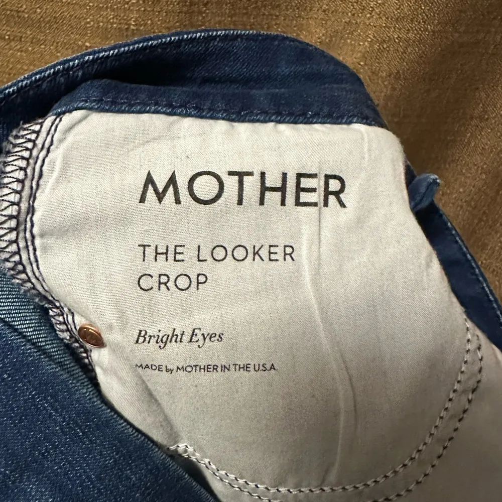 MOTHER Woman’s Jeans The Looker Crop Bright Eyes Blue Size 29 - Image 8