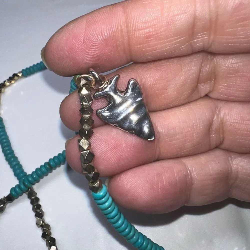 B.b. Lila Artisan Druzy and Charm Long Necklace Gold - Image 8