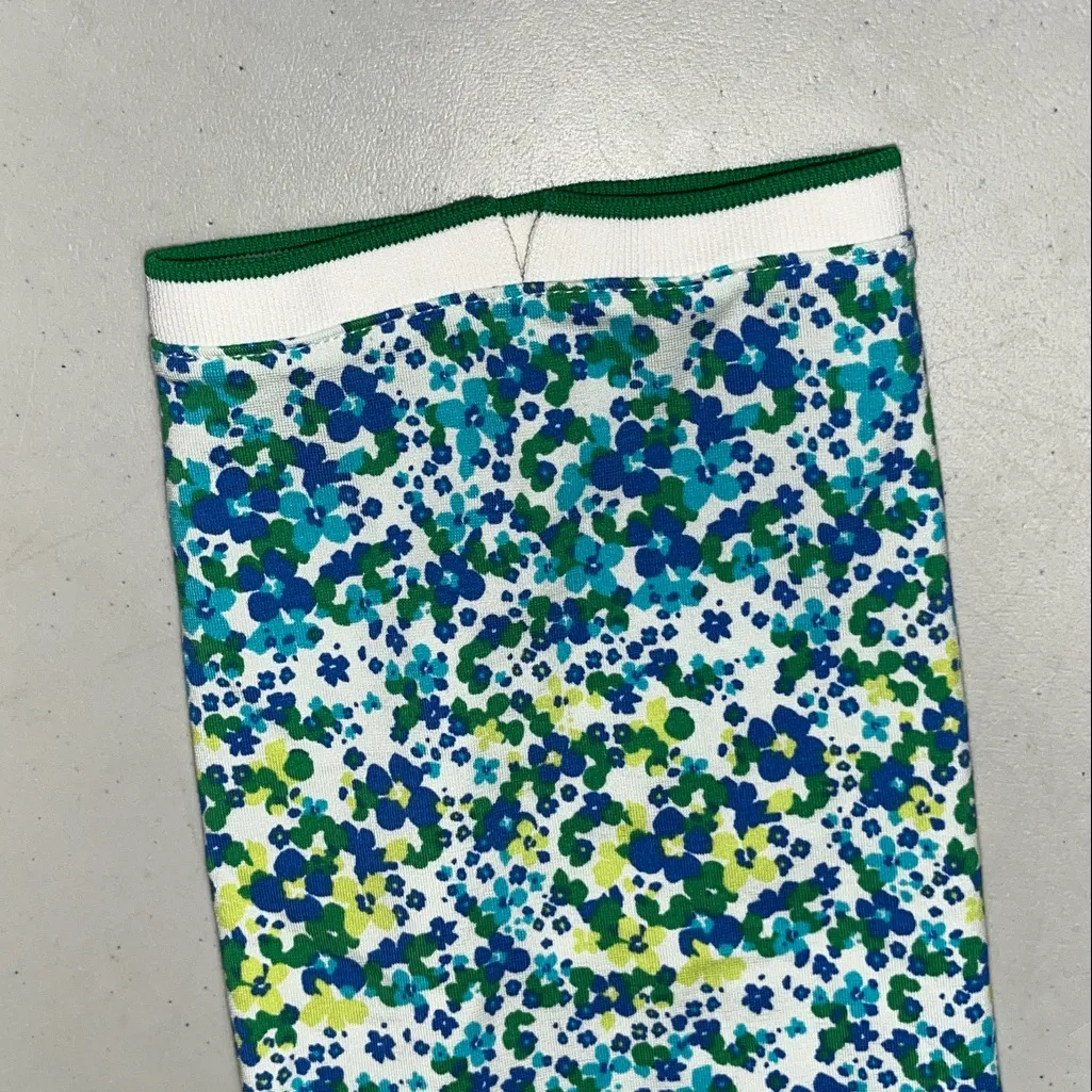 Clubhouse by Isaac Mizrahi Live! 1X White - Blue & Green Floral Print Knit Top - Image 5