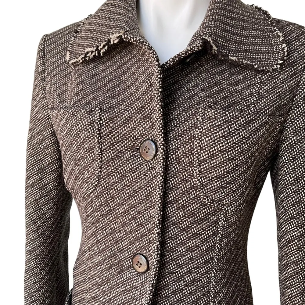 Max & Co. Trends Fitted Seamed Wool Blend Top Coat/Lady Coat, Rare Find - Image 8