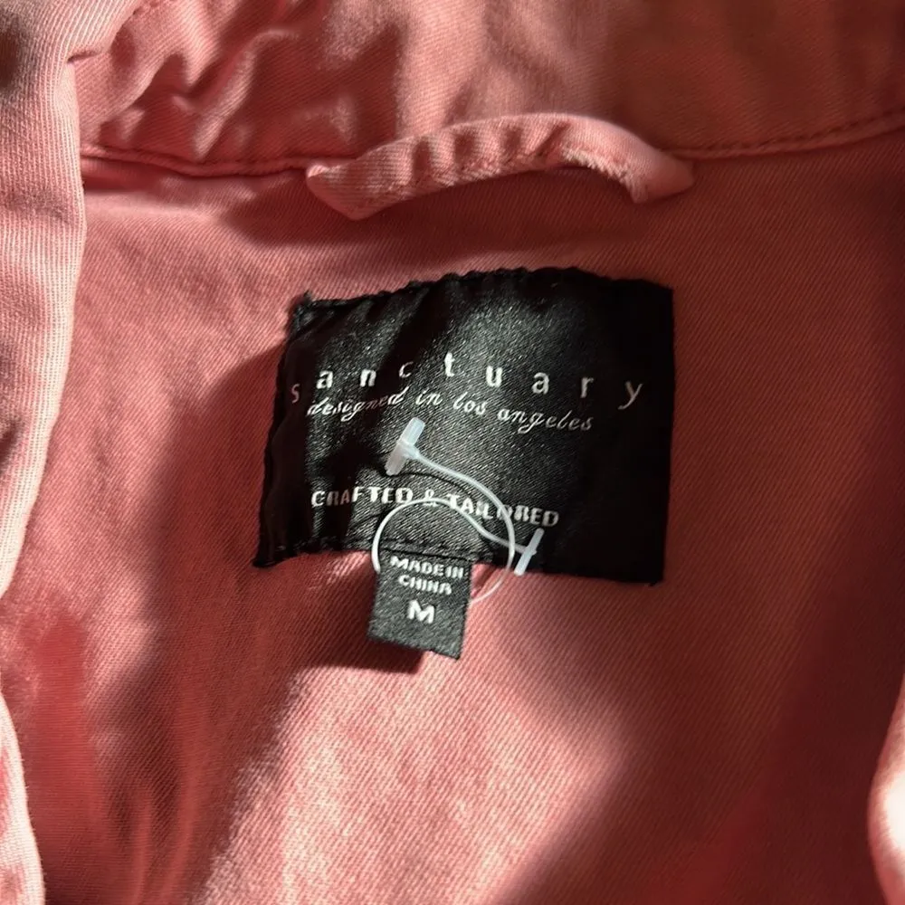 Sanctuary pink cargo shirt jacket M - Image 7