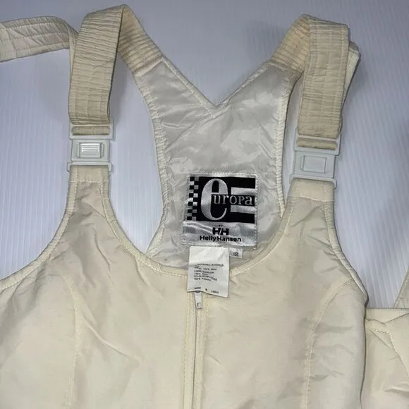 Women Vintage 80s Ski Pants‎ Europa H/H Helly Hansen Size 12 Cream - Image 2