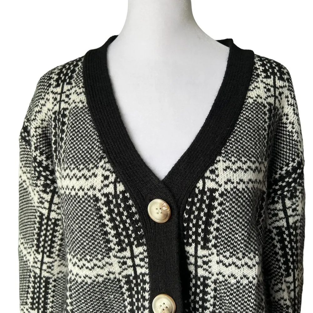 Princess Polly - Zaynah Cropped Cardigan Dark Academia Plaid Collegiate Sz XS/S - Image 3