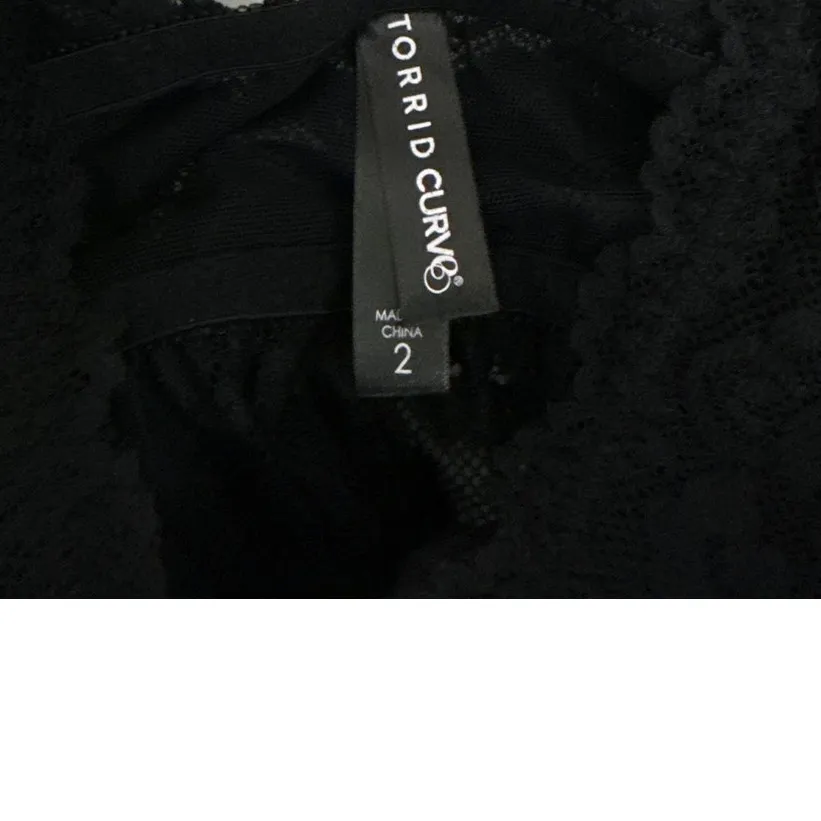 Torrid Curves Black Dainty Feminine Lace Babydoll Sexy Nighty Lingerie Size 2 - Image 4
